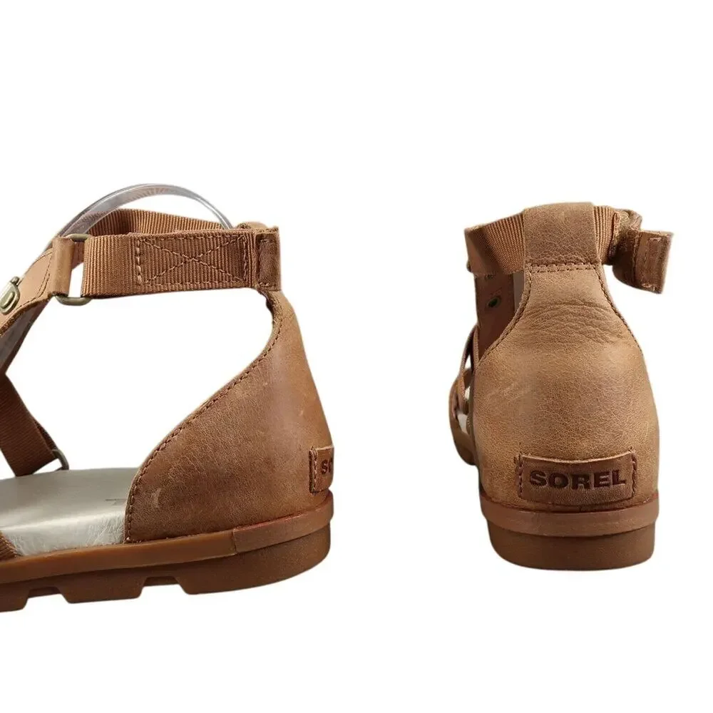 Sorel Shoes Women 9 Sandal Gladiator Fashion Comfort Leather Torpeda Carly Brown